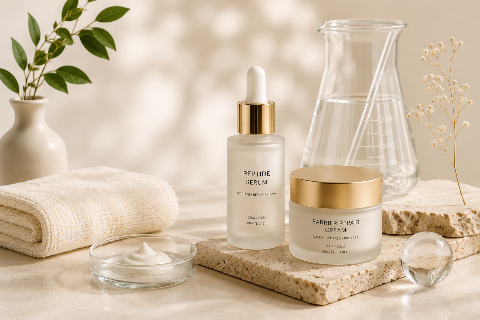 Peptide-based advanced skincare formulations and professional skincare products