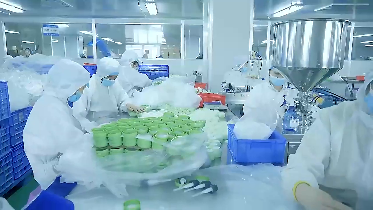 Baby and kids personal-care production and filling workflow.