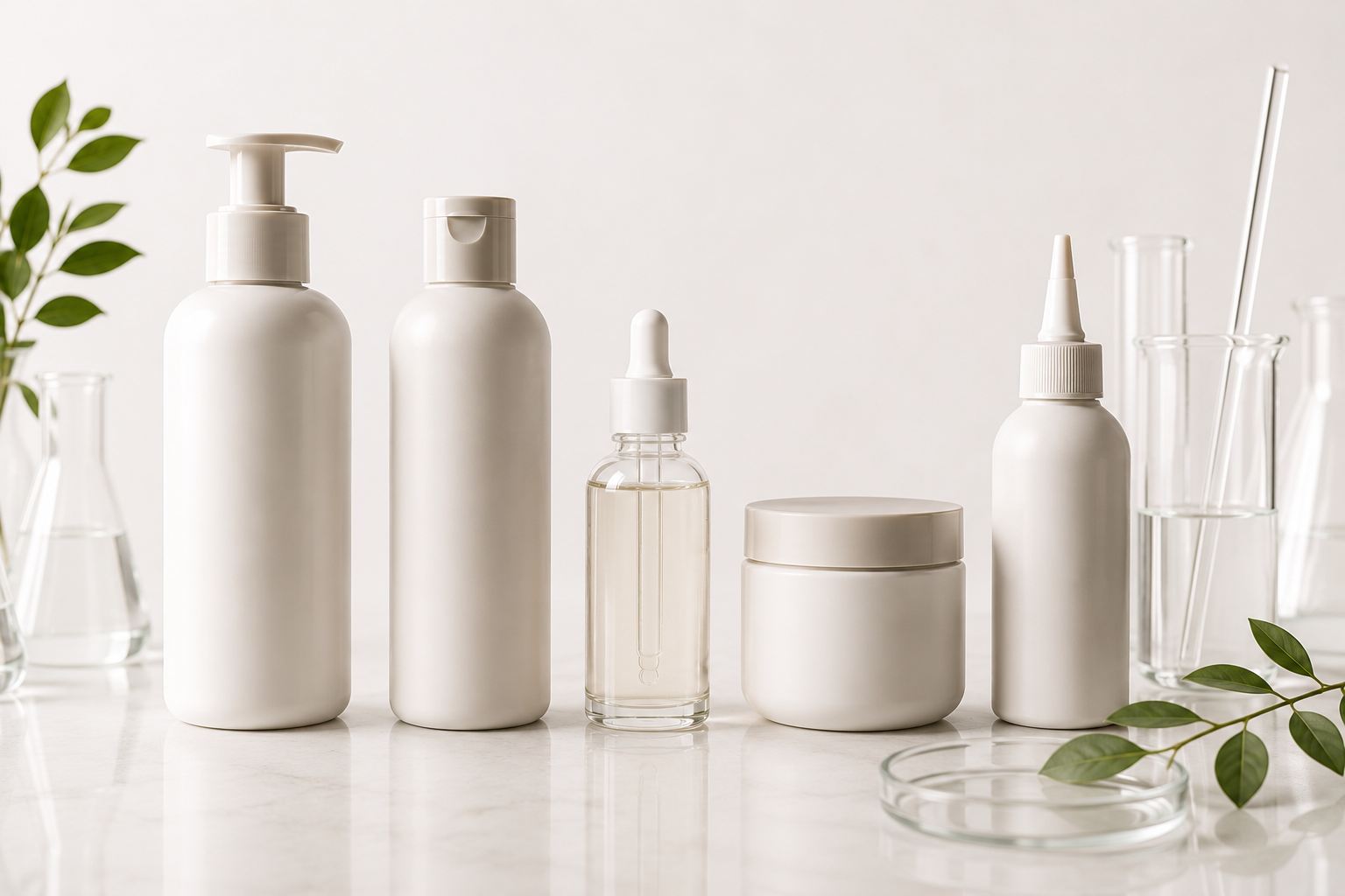 Private label hair care packaging and product formats.